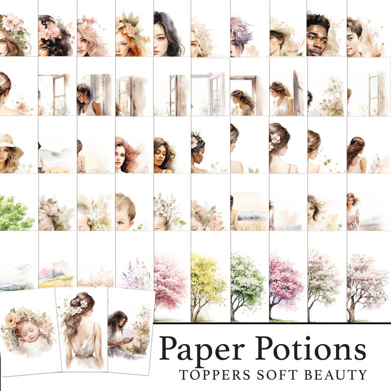 Paper Potions  - Soft Beauty Toppers Digital Kit