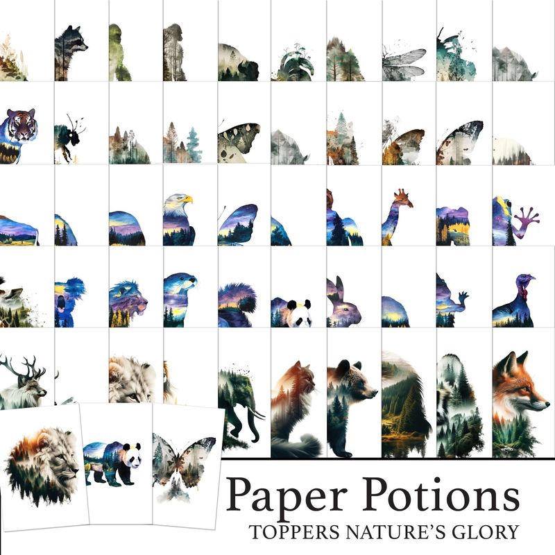 Paper Potions  - Nature's Glory Toppers Digital Kit