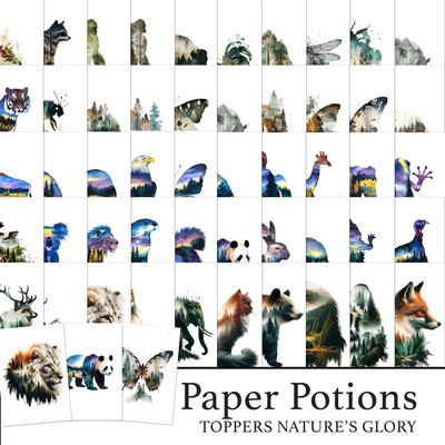 Paper Potions  - Nature's Glory Toppers Digital Kit Paper Potions  - Nature's Glory Toppers Digital Kit