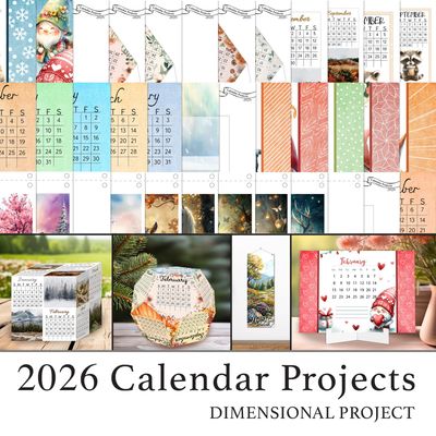 2026 Calendar Dimensional Projects Digital Kit