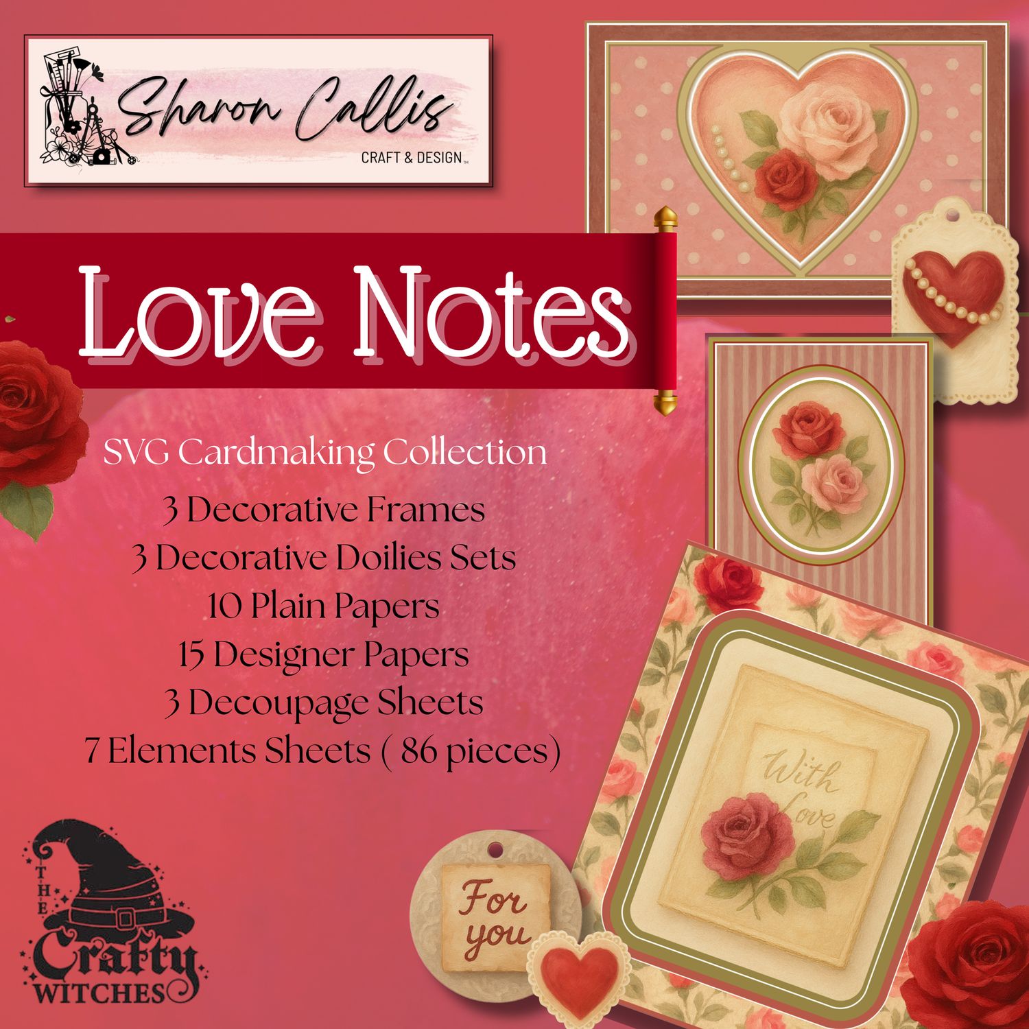 Love Notes SVG Cardmaking Collection by Sharon Callis