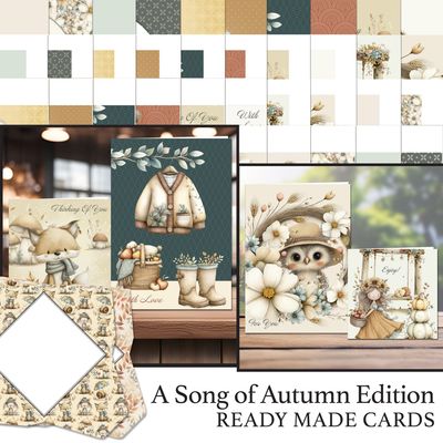 A Song of Autumn Edition Ready Made Cards Digital Kit