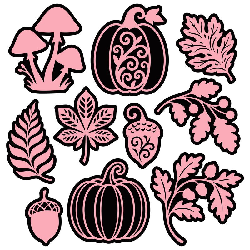 Autumn's Bounty Silhouettes SVGs Files
