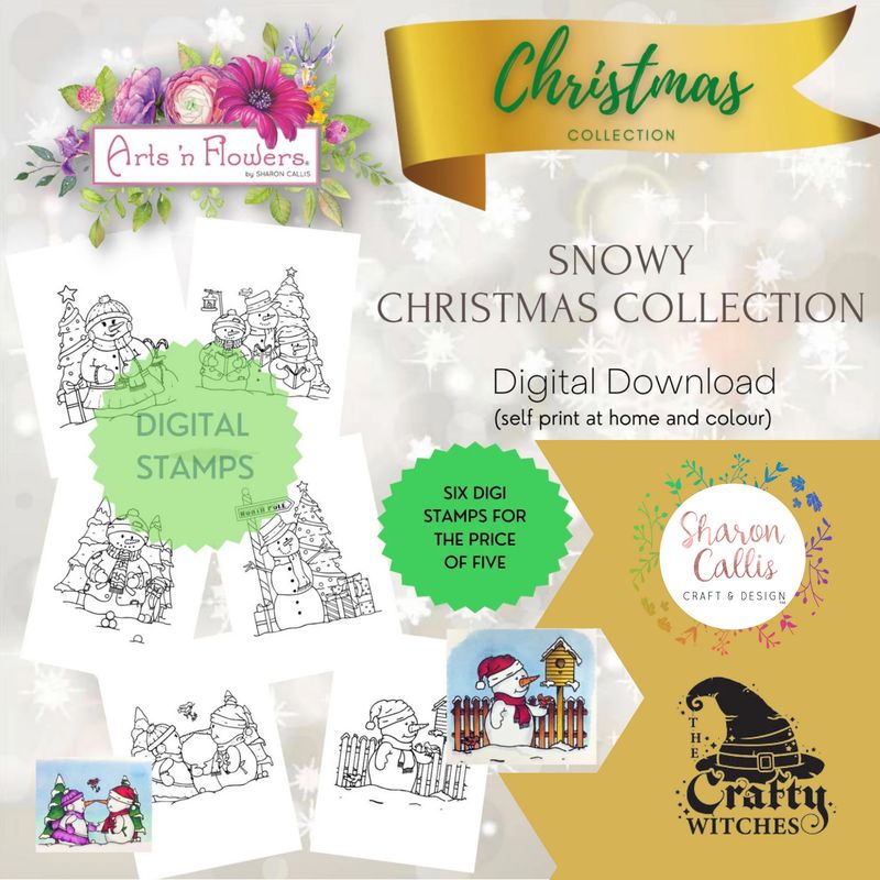 Sharon Callis 'Snowy Christmas' Digital Stamp Files