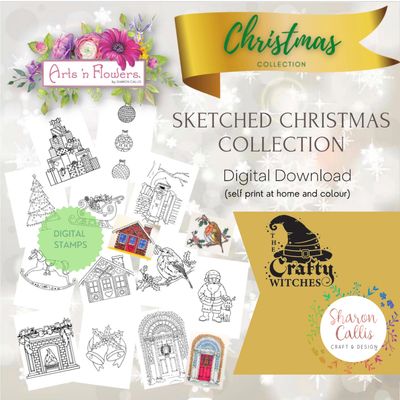 Sharon Callis 'Sketched Christmas' Digital Stamp Files