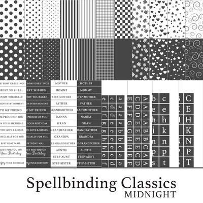 Spellbinding Classics Greys Midnight Digital Kit Spellbinding Classics Greys Midnight Digital Kit