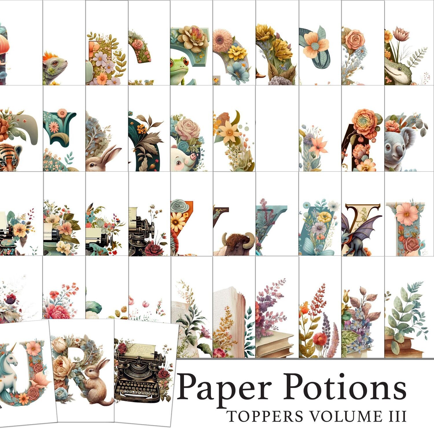 Paper Potions  - 80 Toppers Vol III Digital Kit