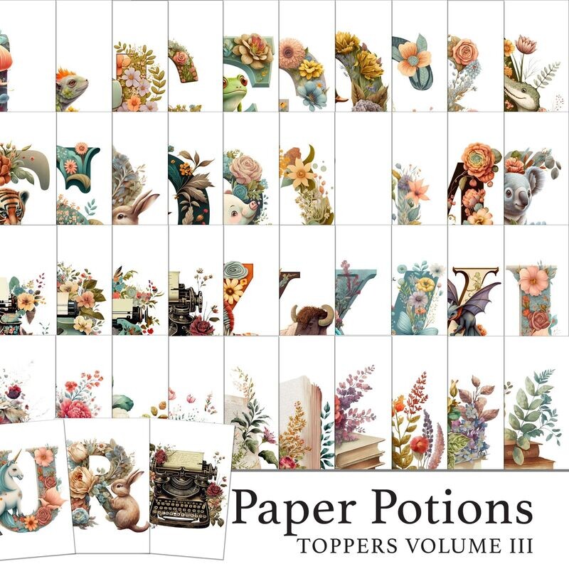 Paper Potions  - 80 Toppers Vol III Digital Kit