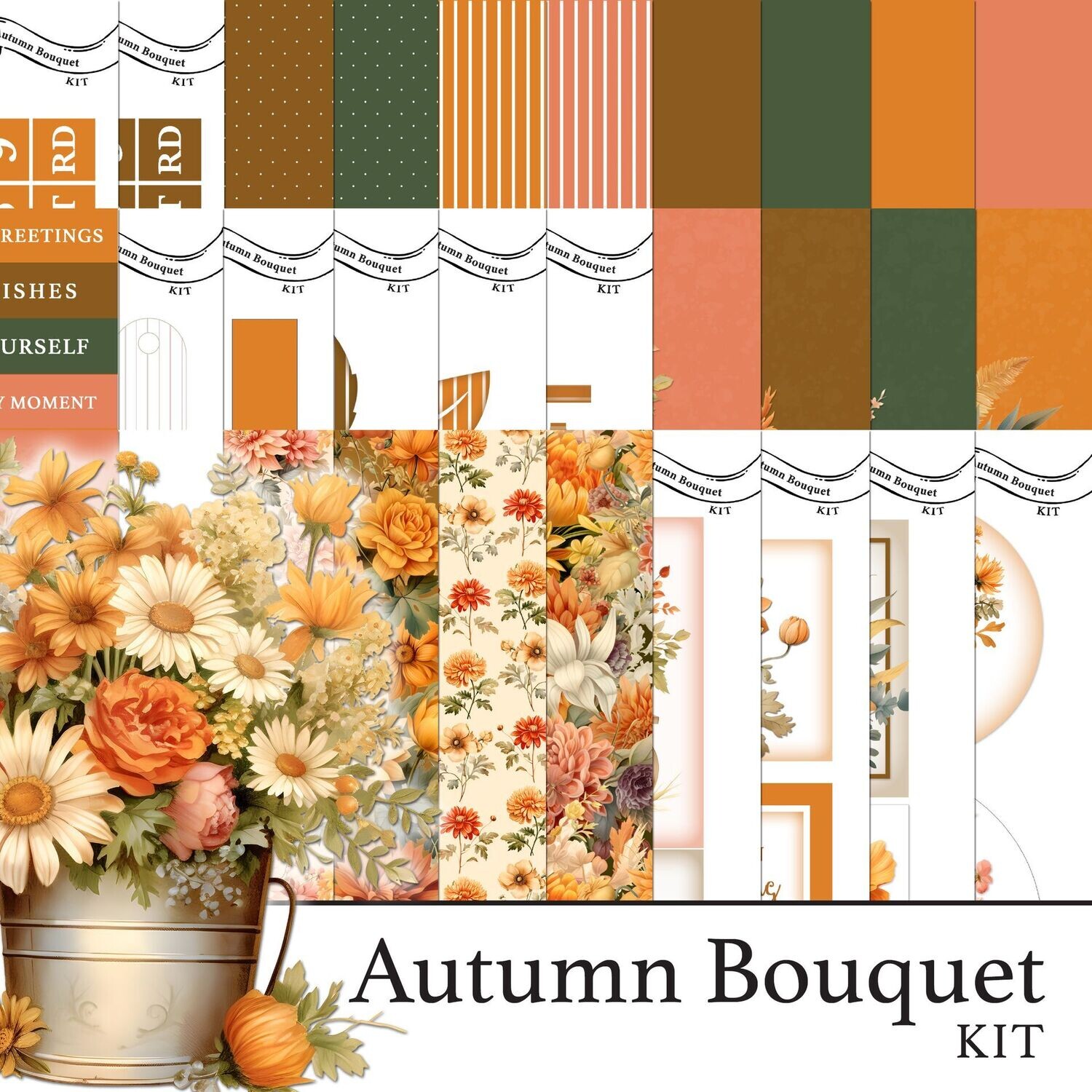 Autumn Bouquet Digital Kit Autumn Bouquet Digital Kit