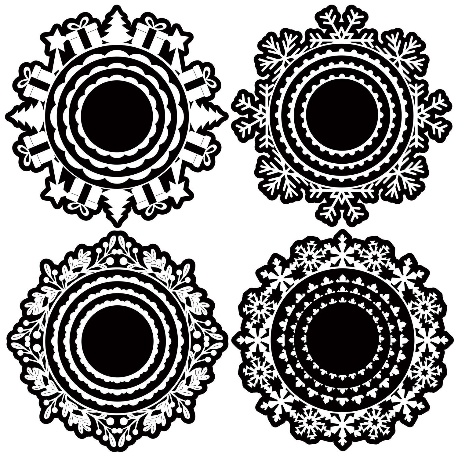 Christmas Doily SVG Cutting Files Vol I