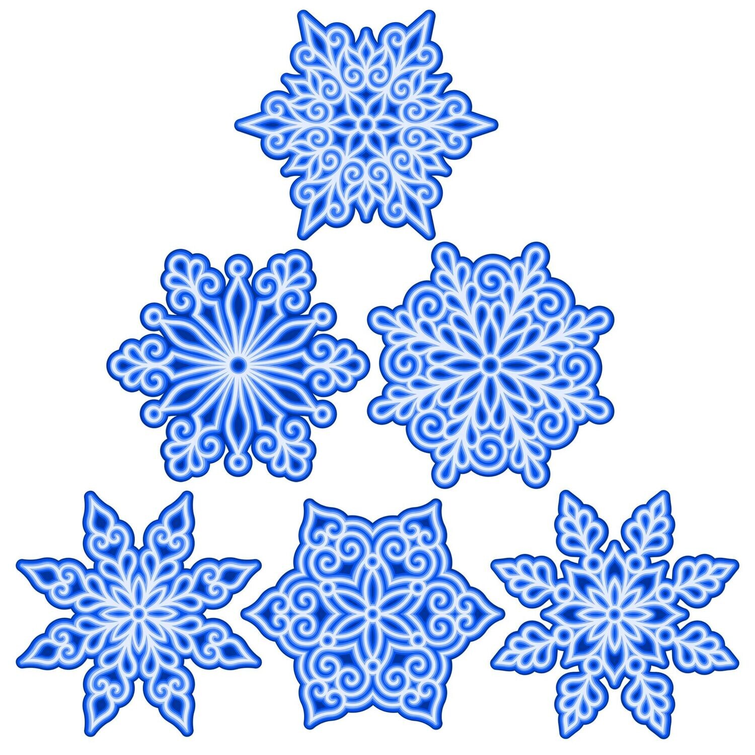 Super Layered Snowflakes SVG Files Super Layered Snowflakes SVG Files