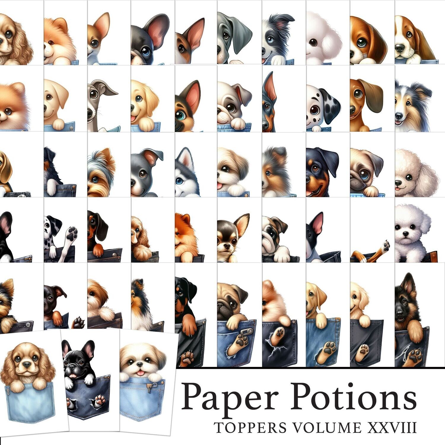 Paper Potions - 100 Toppers Vol XXVIII Digital Kit Paper Potions - 100 Toppers Vol XXVIII Digital Kit