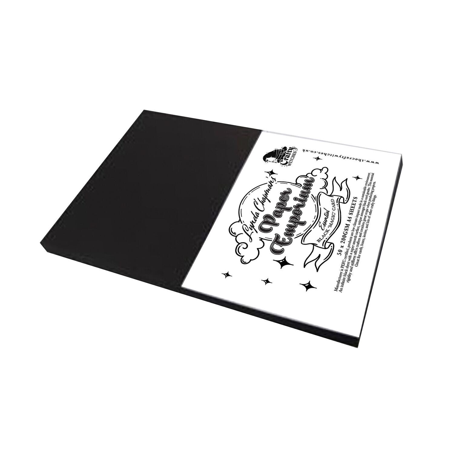 Lynda Chapman's Paper Emporium - Essential Black 'Magic' Card 50 x 200gsm A4 Sheets Lynda Chapman's Paper Emporium - Essential Black 'Magic' Card 50 x 200gsm A4 Sheets