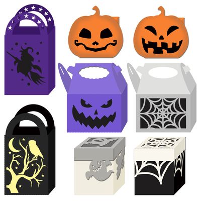 Halloween Treat Box Bundle SVG Files Halloween Treat Box Bundle SVG Files