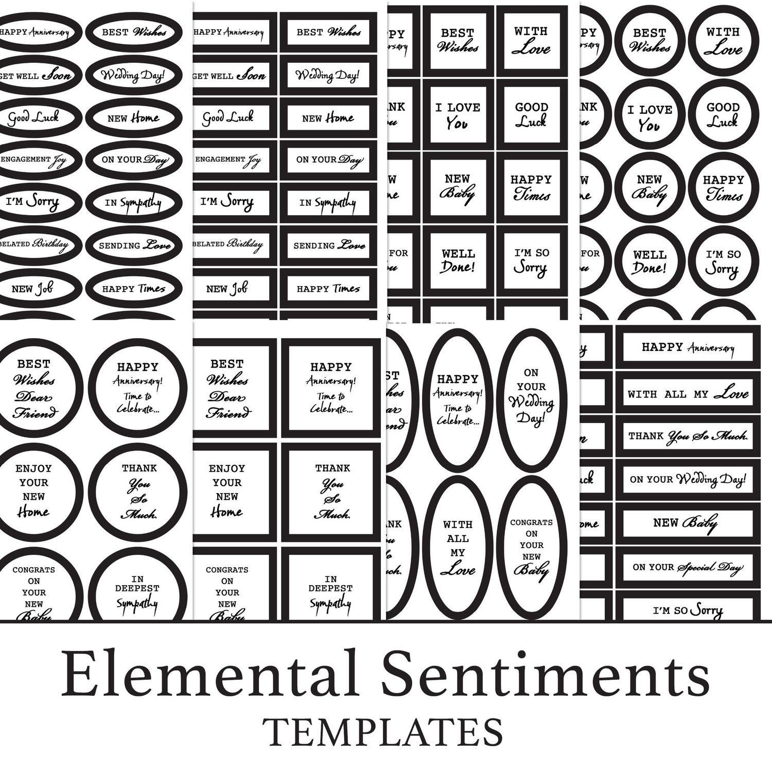 Paper Charm Elemental Sentiments PDF Templates Paper Charm Elemental Sentiments PDF Templates