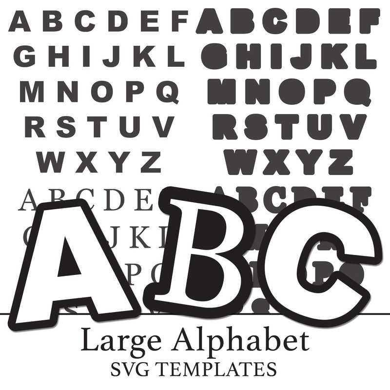 Paper Charm Large Alphabets SVG Templates