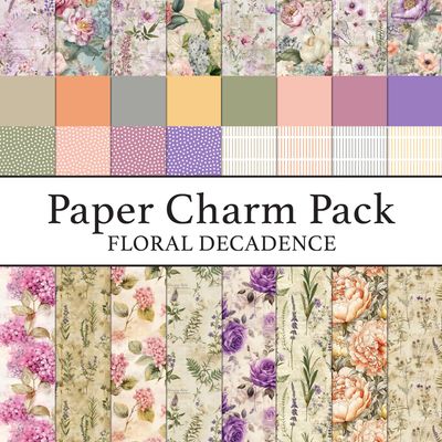 Paper Charm Pack Floral Decadence Digital Kit Paper Charm Pack Floral Decadence Digital Kit
