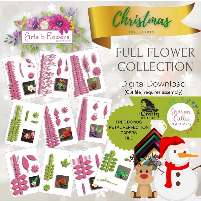 Christmas Flowers SVG Collection by Sharon Callis
