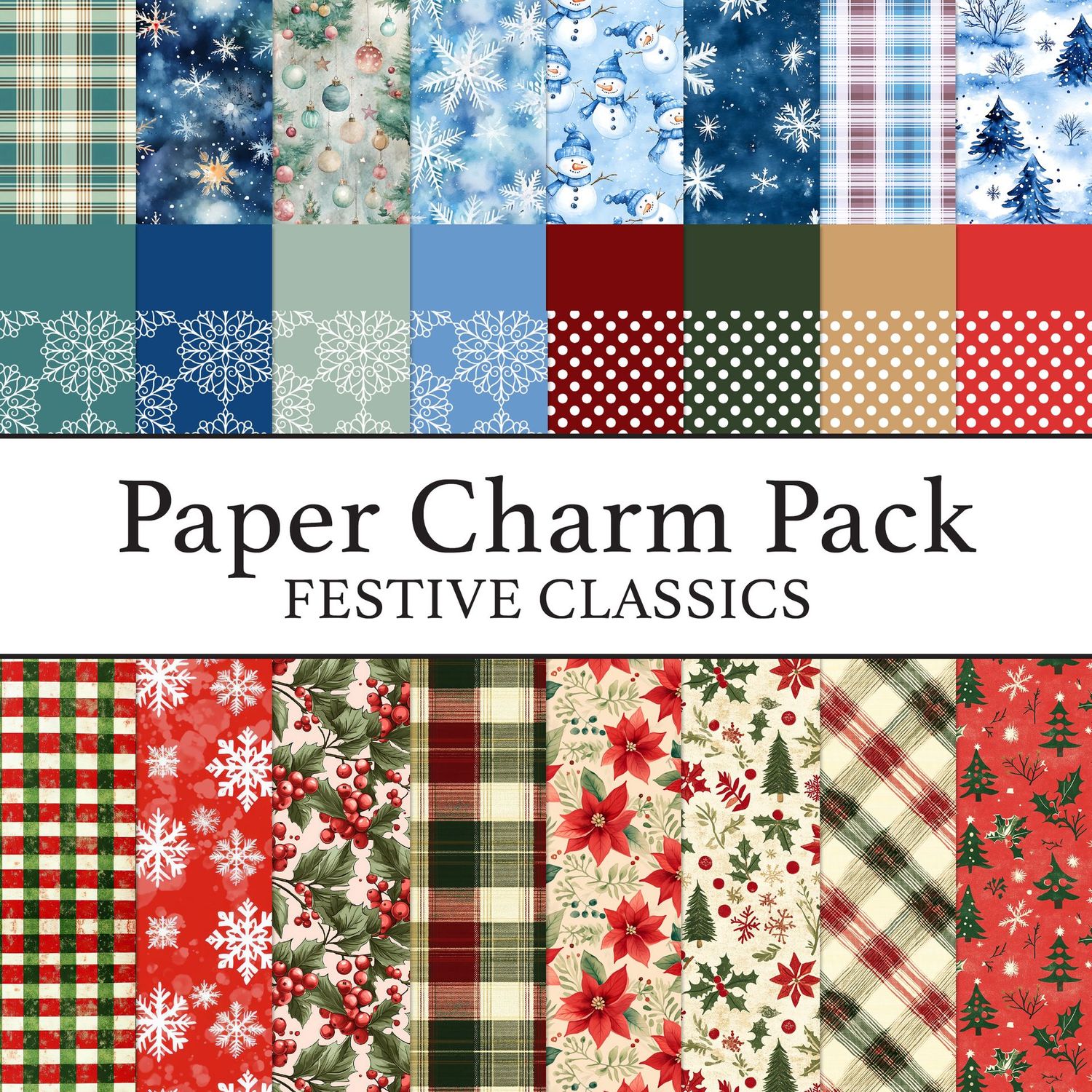 Paper Charm Pack Festive Classics Digital Kit