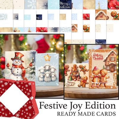 Festive Joy Edition Ready Made Cards Digital Kit Festive Joy Edition Ready Made Cards Digital Kit