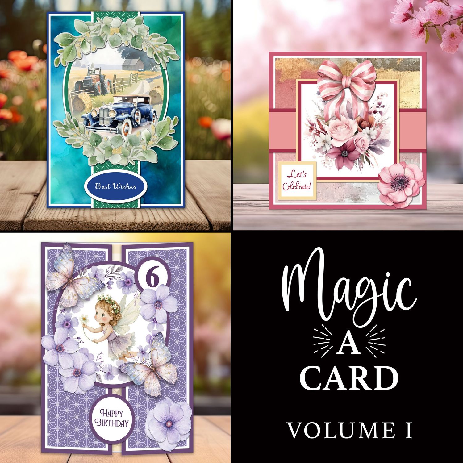 'Magic A Card' Volume I - Country Drive, Dusky Pink & Fairy Magic Individual Digital Card Kit