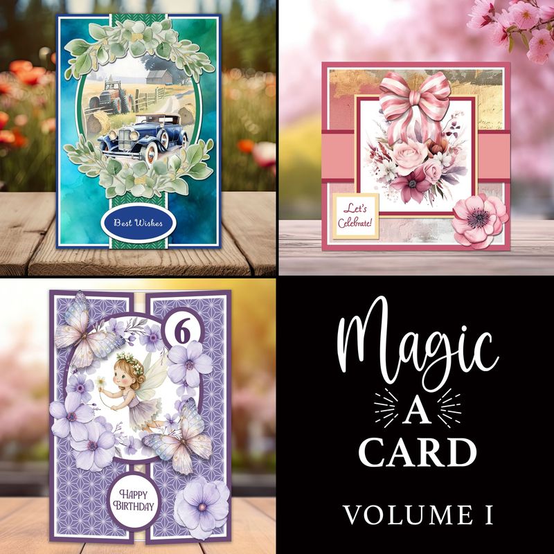 'Magic A Card' Volume I - Country Drive, Dusky Pink & Fairy Magic Individual Digital Card Kit