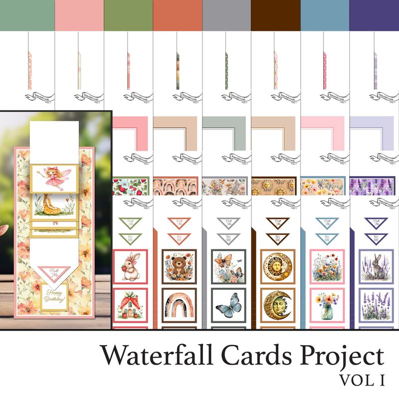 Waterfall Cards Kinetic  Digital Project Vol I
