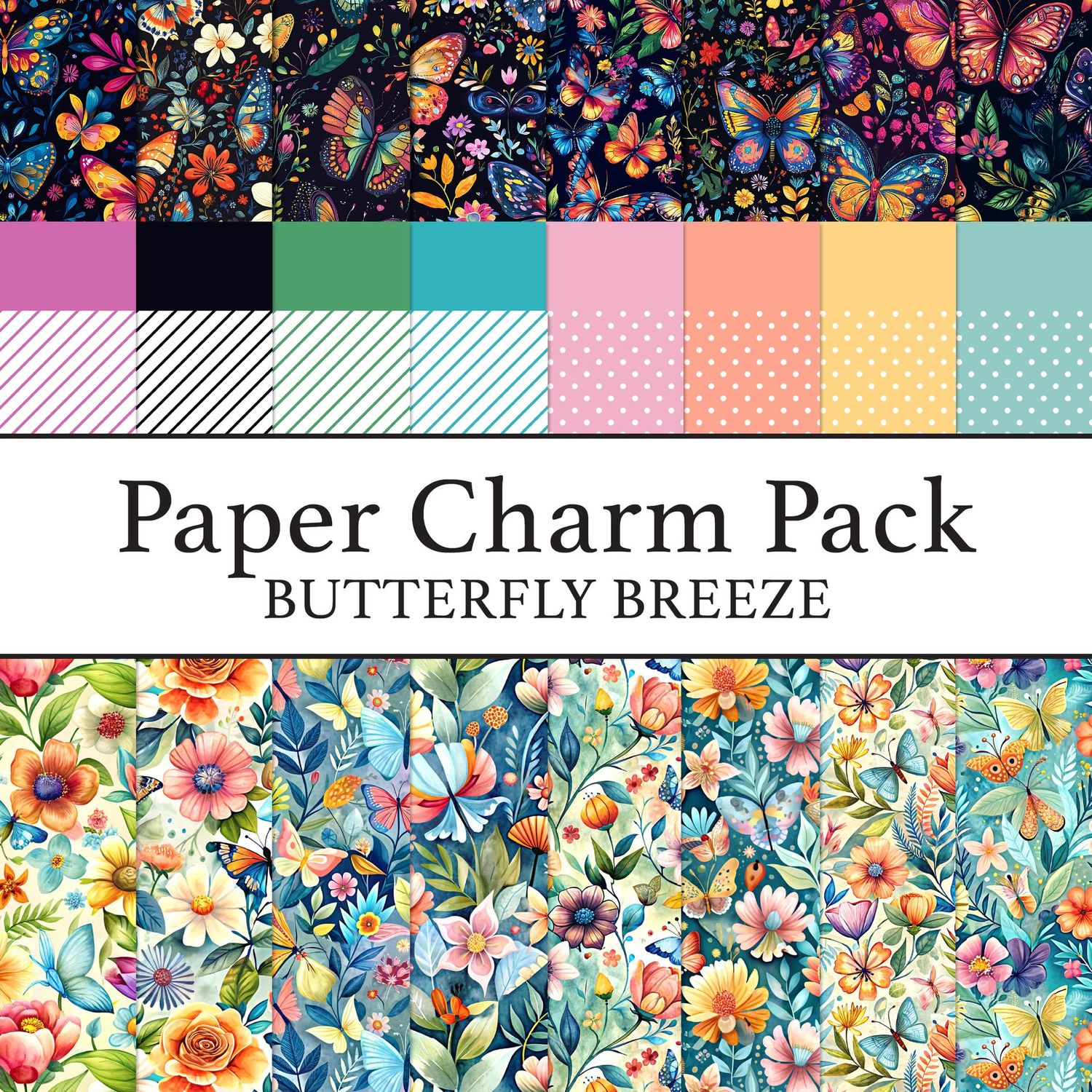 Paper Charm Pack Butterfly Breeze Digital Kit Paper Charm Pack Butterfly Breeze Digital Kit