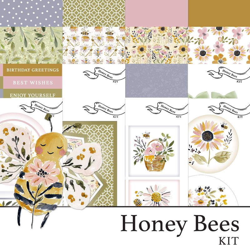 NEW STYLE Honey Bees Digital Kit