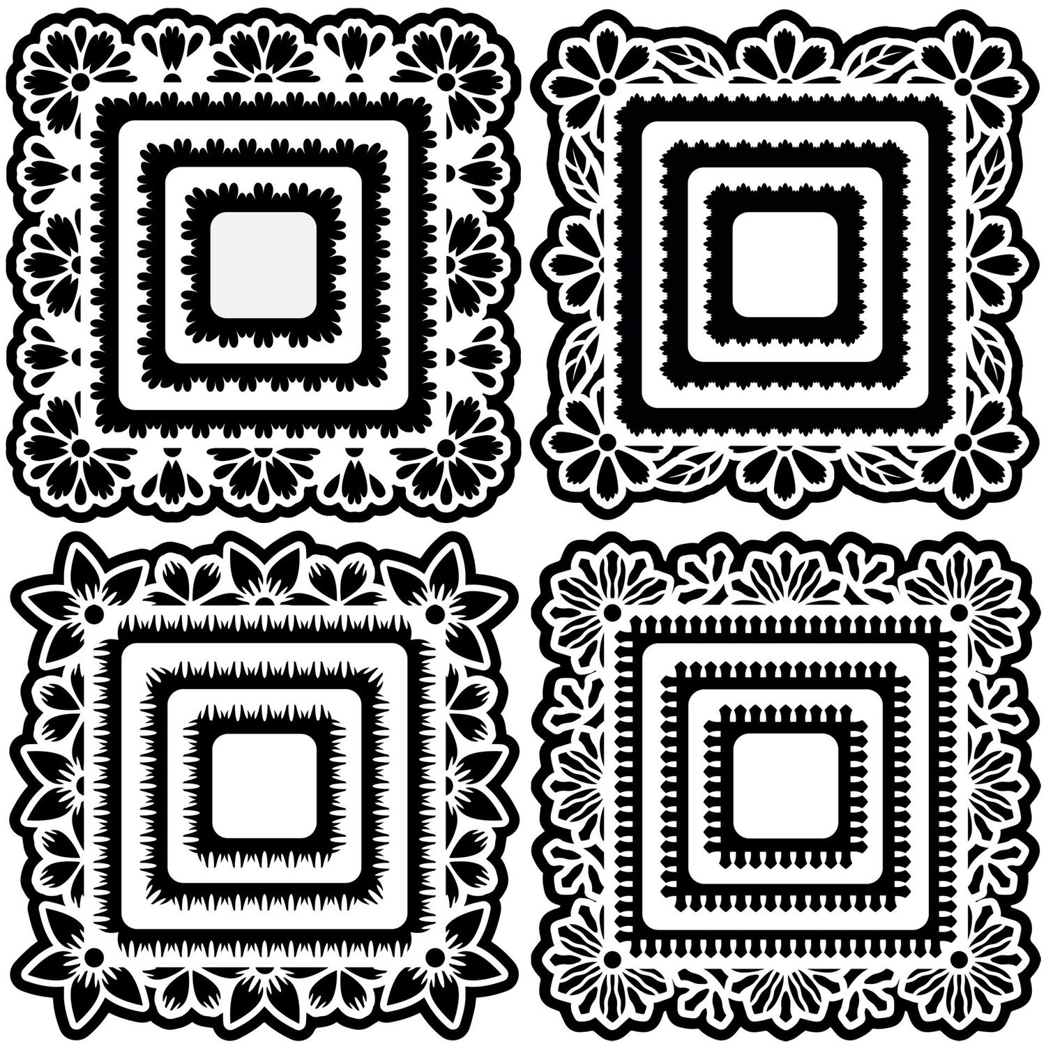 Botanical Doilies SVG Cutting Files