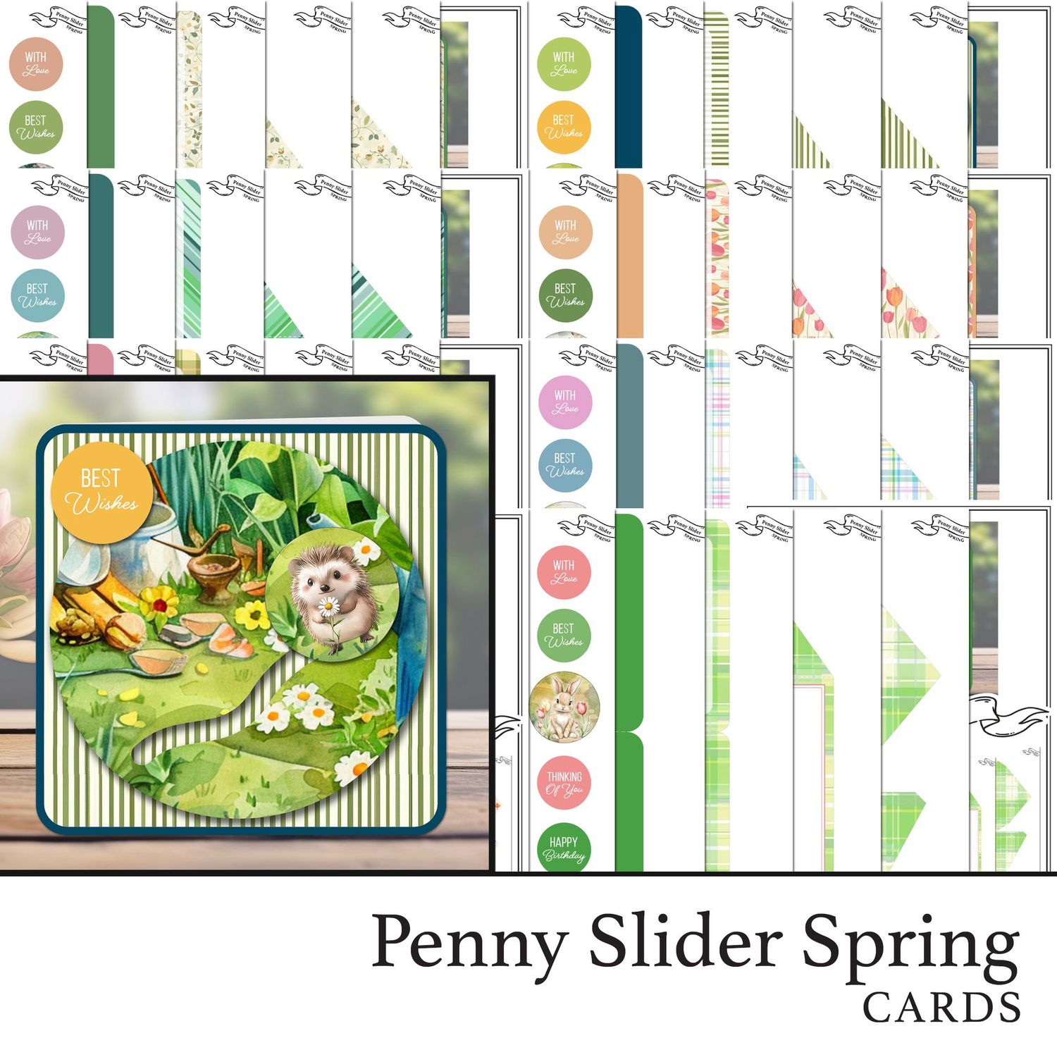 Penny Slider Spring Cards Kinetic Digital Project with Bonus SVGs Penny Slider Spring Cards Kinetic Digital Project with Bonus SVGs