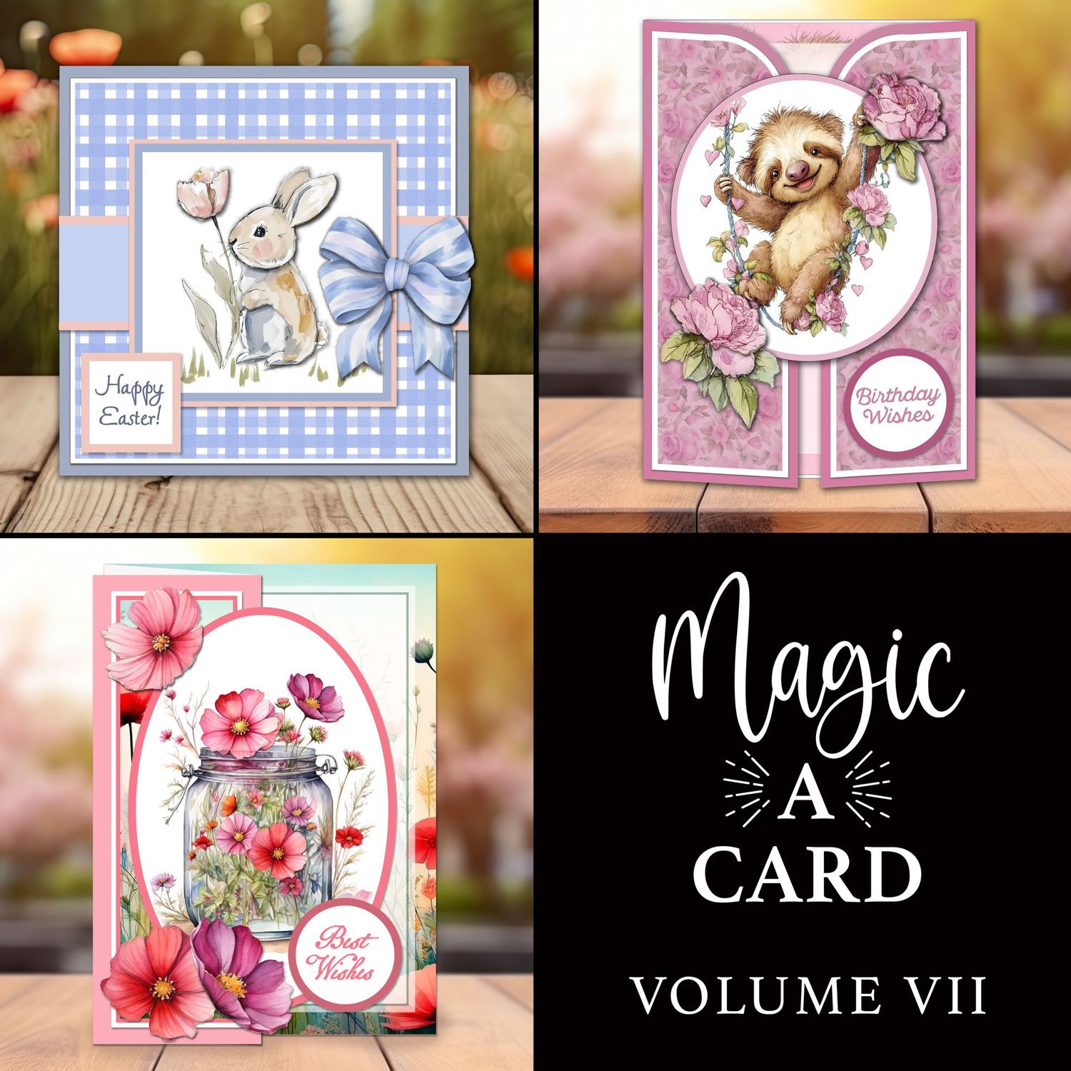 'Magic A Card' Volume VII - Bunny Love, In The Swing & Joyful Jar Individual Digital Card Kit 'Magic A Card' Volume VII - Bunny Love, In The Swing & Joyful Jar Individual Digital Card Kit