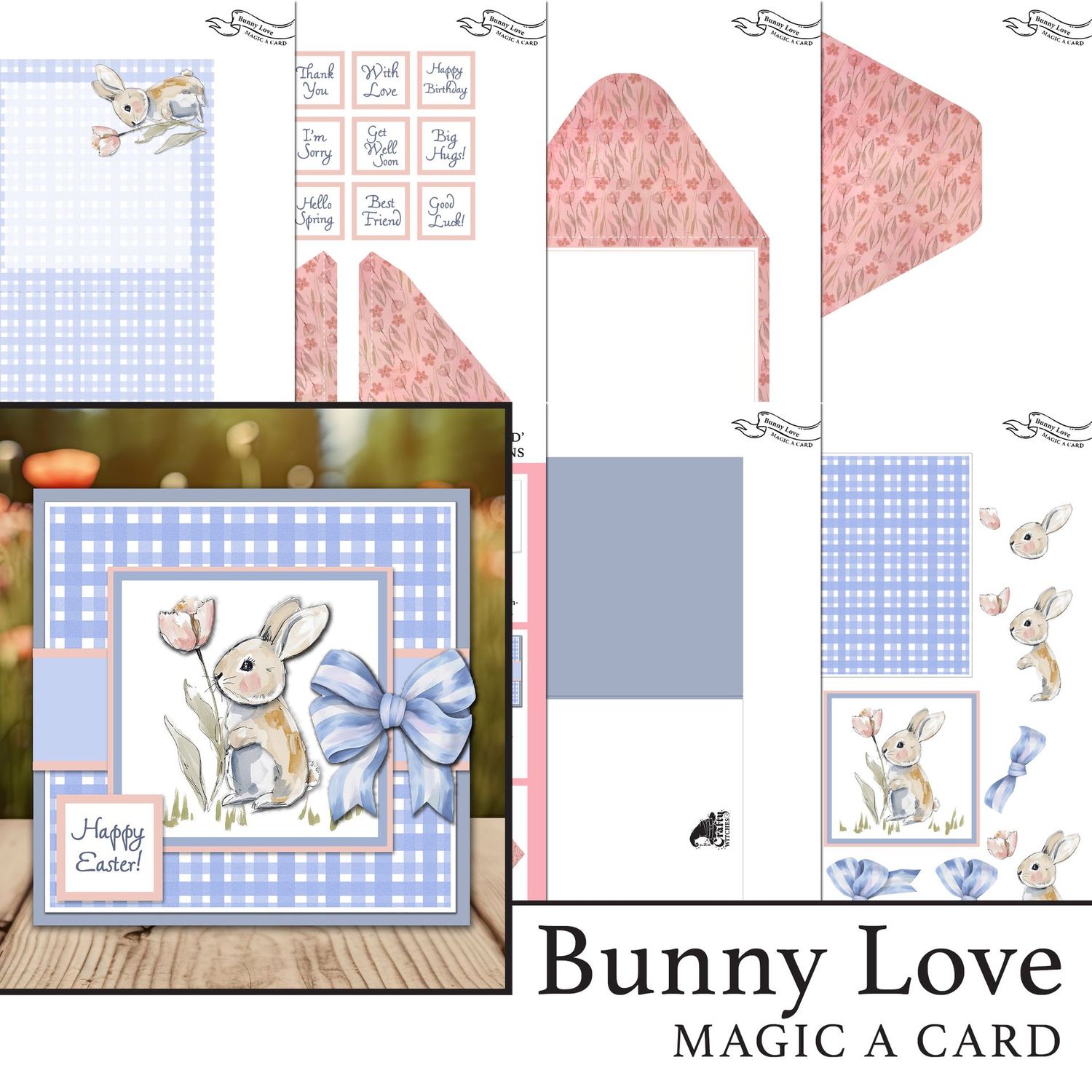 Bunny Love 'Magic A Card' Individual Digital Card Kit