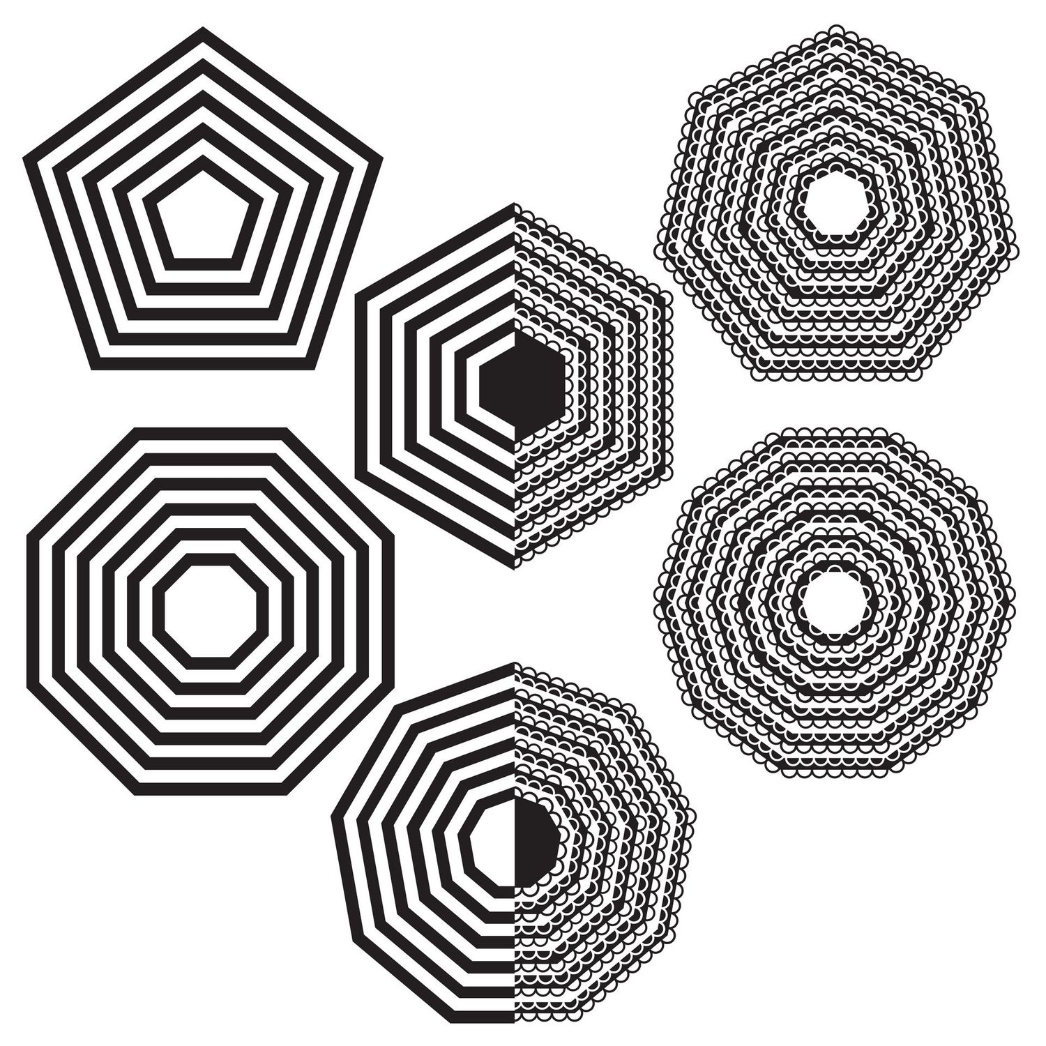 TCW Polygons Galore SVG Cutting Files