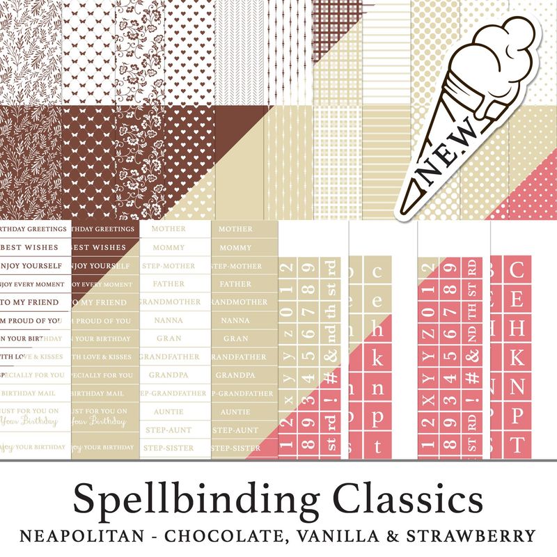 Spellbinding Classics Neapolitan Edition - Chocolate, Vanilla & Strawberry Digital Kit BUNDLE