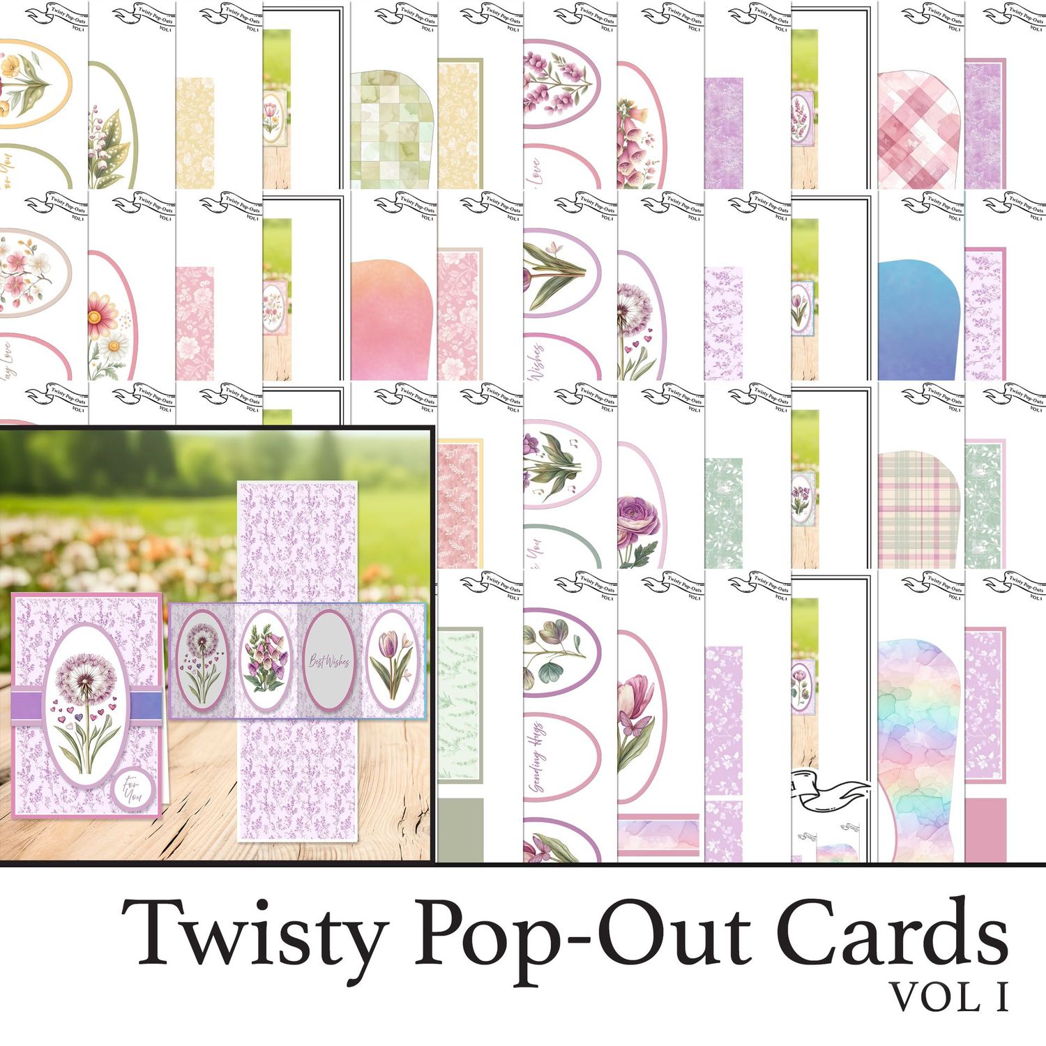 Twisty Pop-Out Cards Kinetic Digital Project with Bonus SVGs