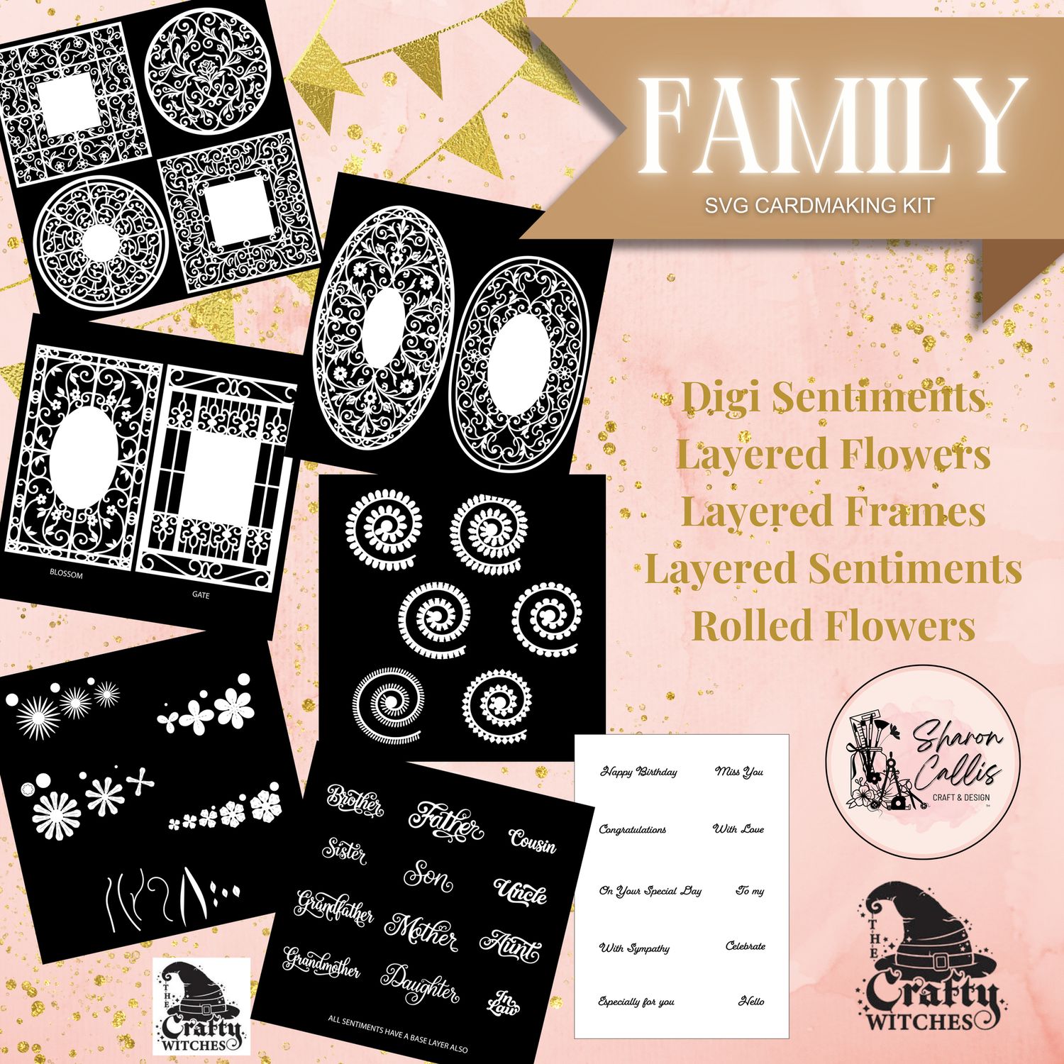 Family SVG Card Making Kit by Sharon Callis