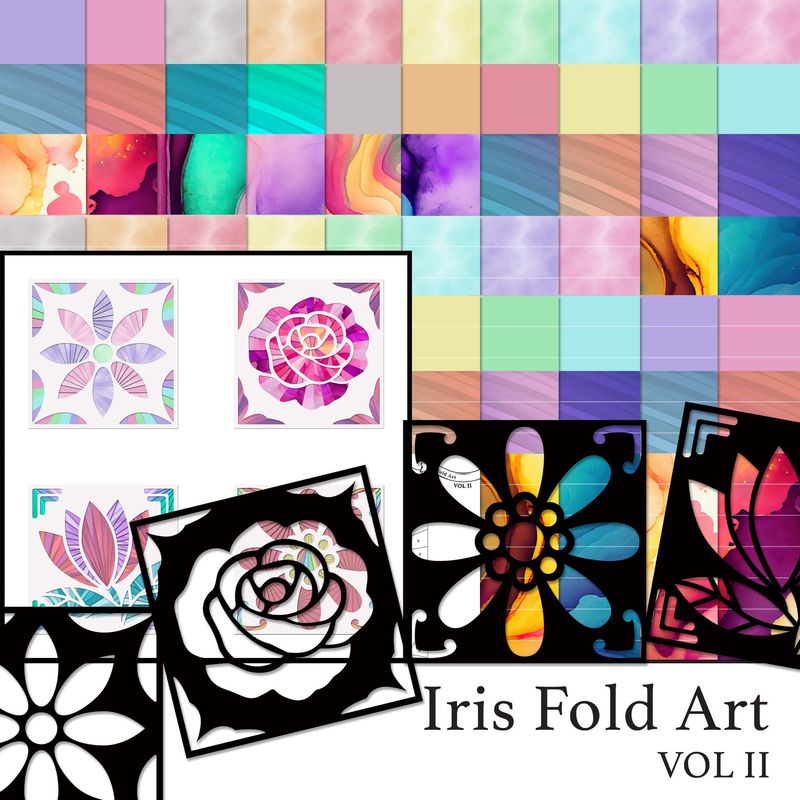 Iris Fold Art Vol II SVG Digital Kit Iris Fold Art Vol II SVG Digital Kit