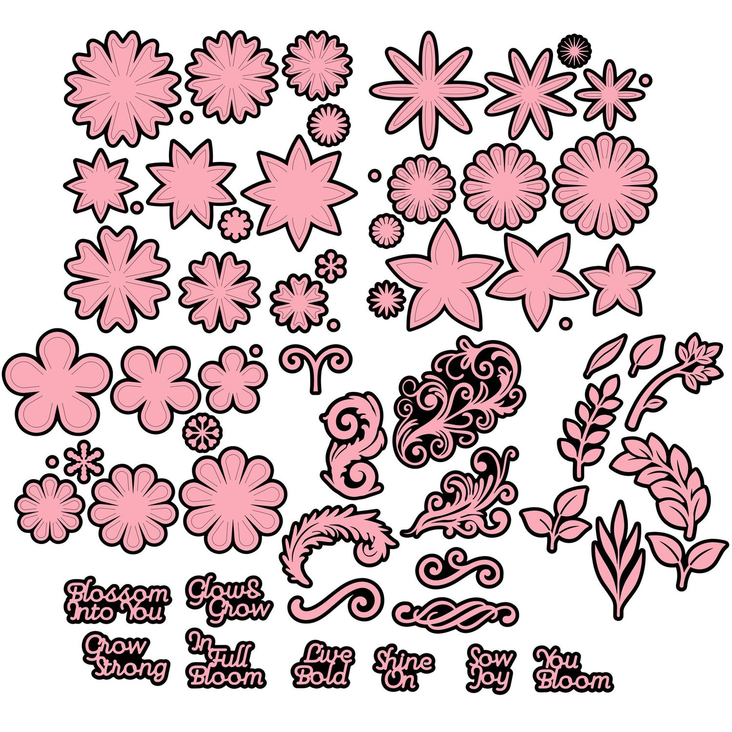 Dimensional Blooms SVG Cutting Files