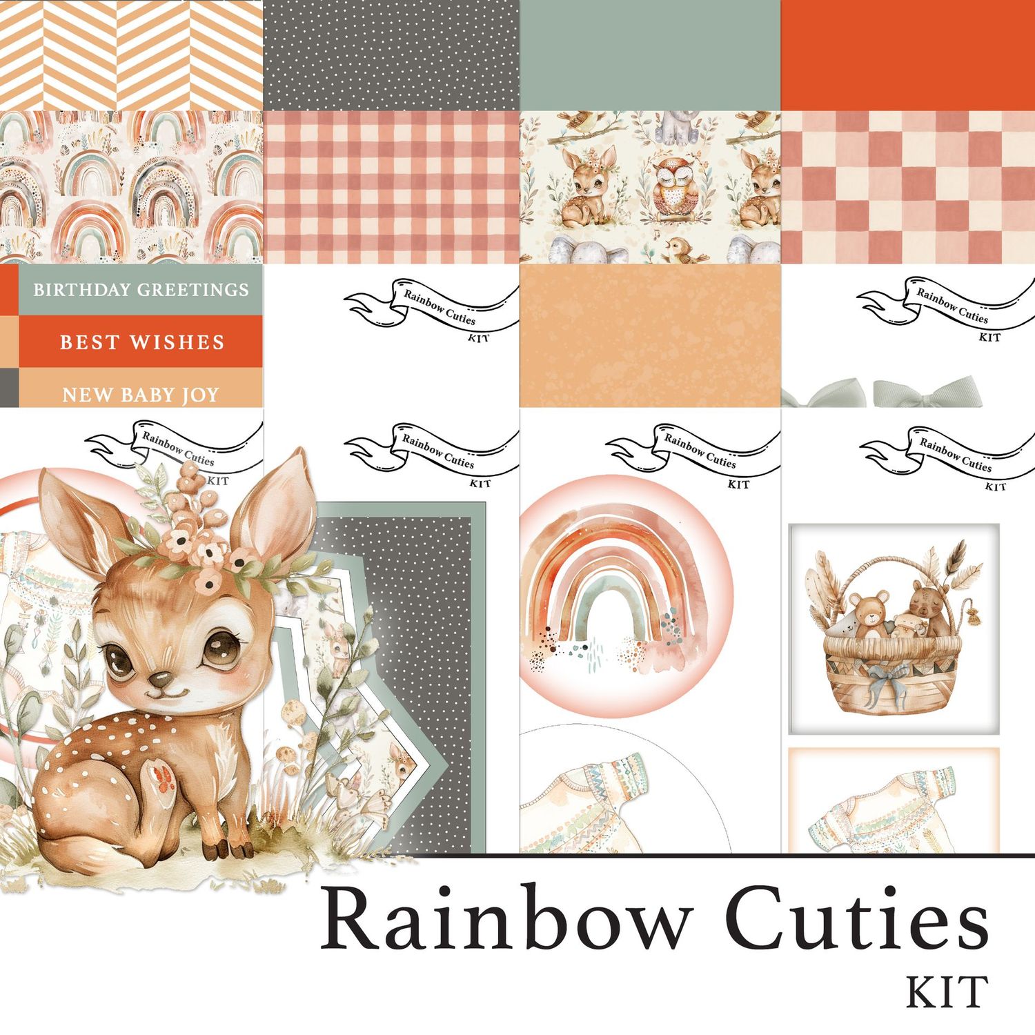 NEW STYLE Rainbow Cuties Digital Kit NEW STYLE Rainbow Cuties Digital Kit