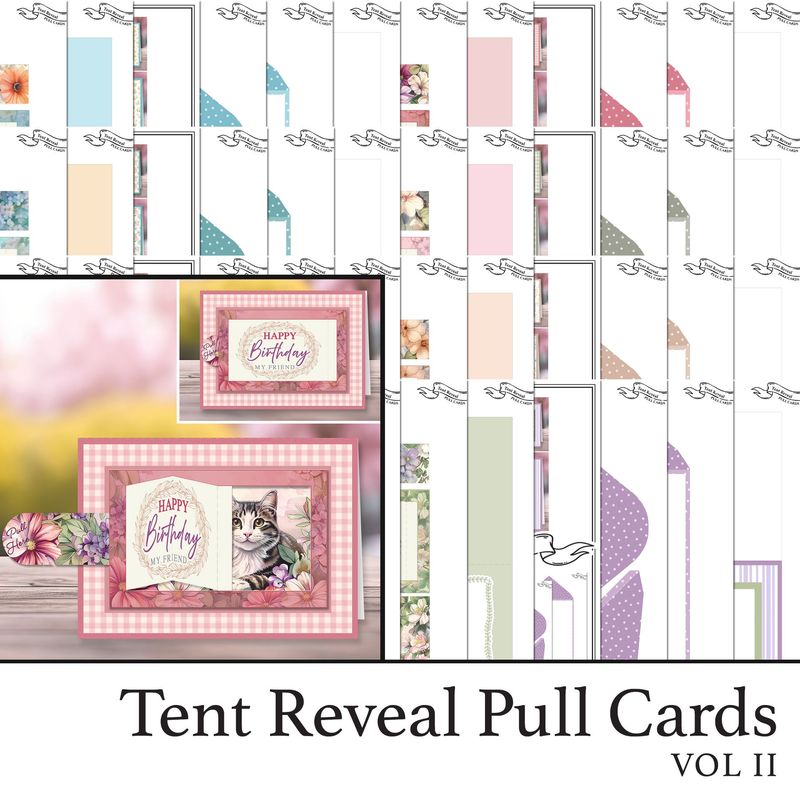 Tent Reveal Pull Cards Vol II Kinetic Digital Project with Bonus SVGs