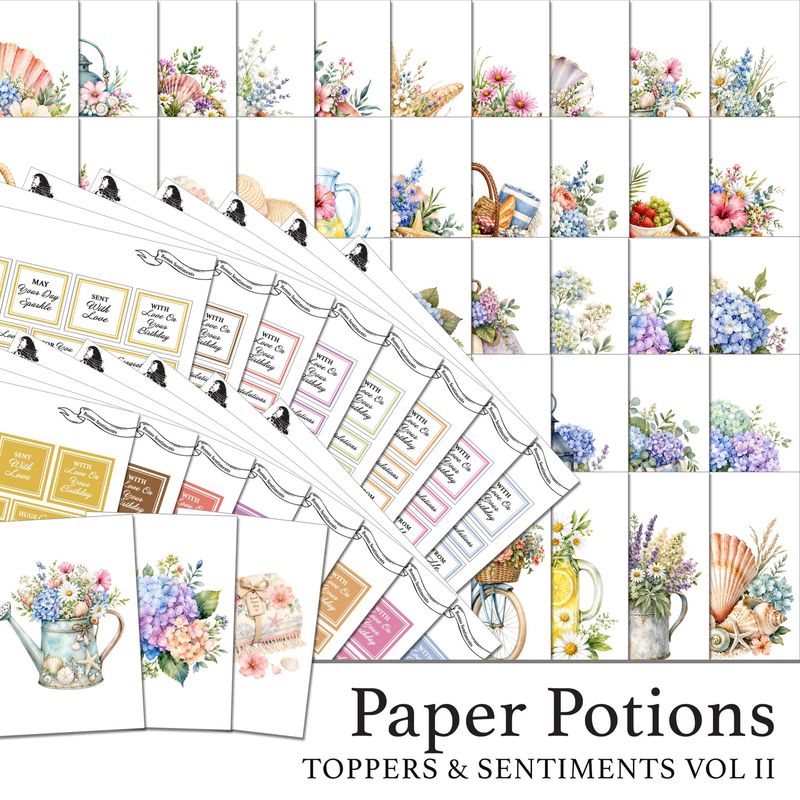 Paper Potions Toppers & Sentiments Vol II Digital Kit