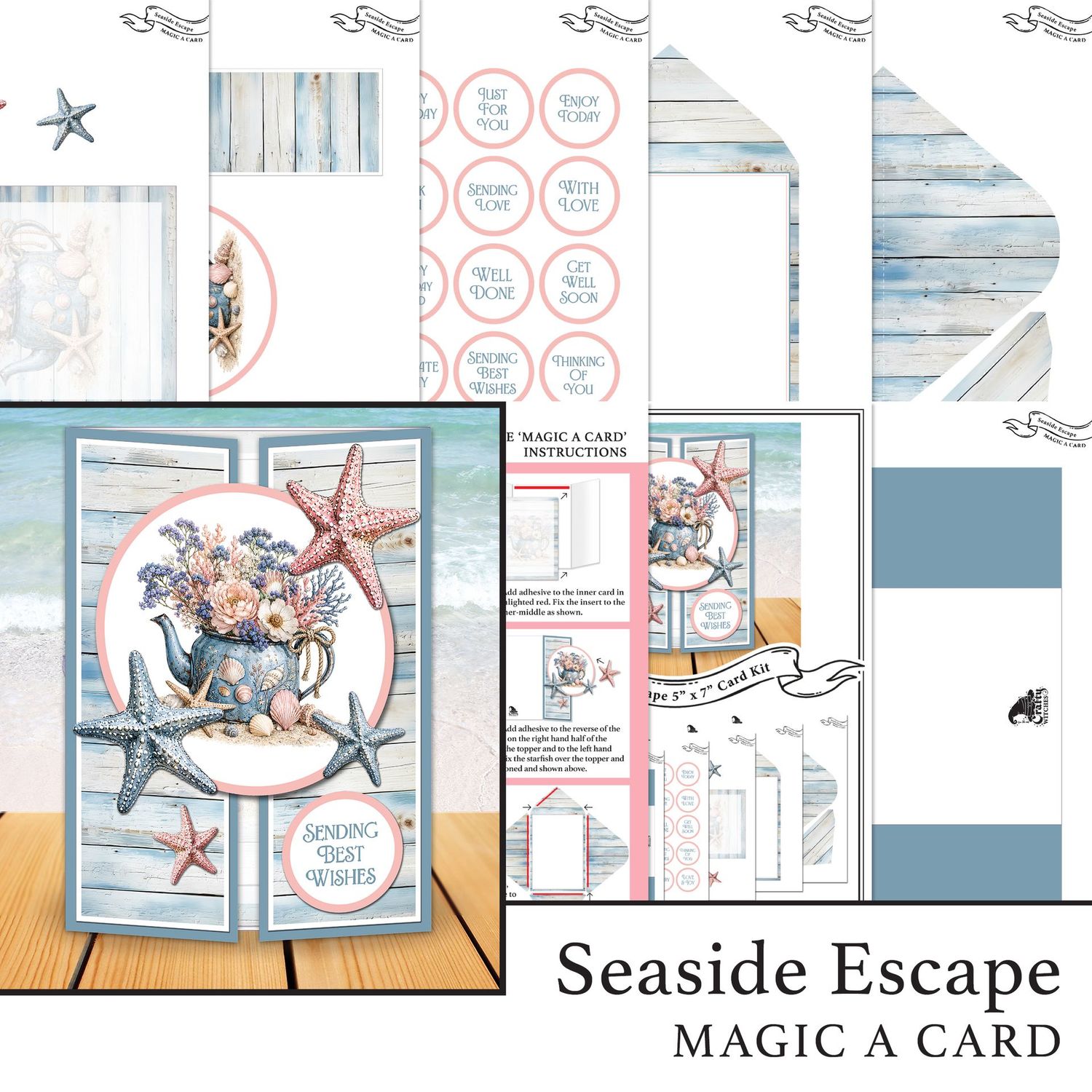 Seaside Escape 'Magic A Card' Individual Digital Card Kit Seaside Escape 'Magic A Card' Individual Digital Card Kit