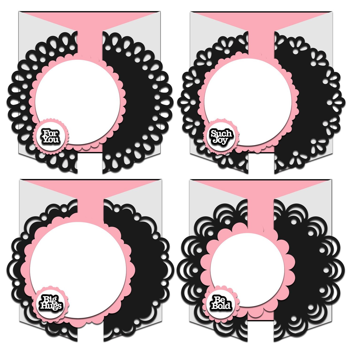 Doily Fold-back Gatefold Cards SVG Cutting Files Doily Fold-back Gatefold Cards SVG Cutting Files