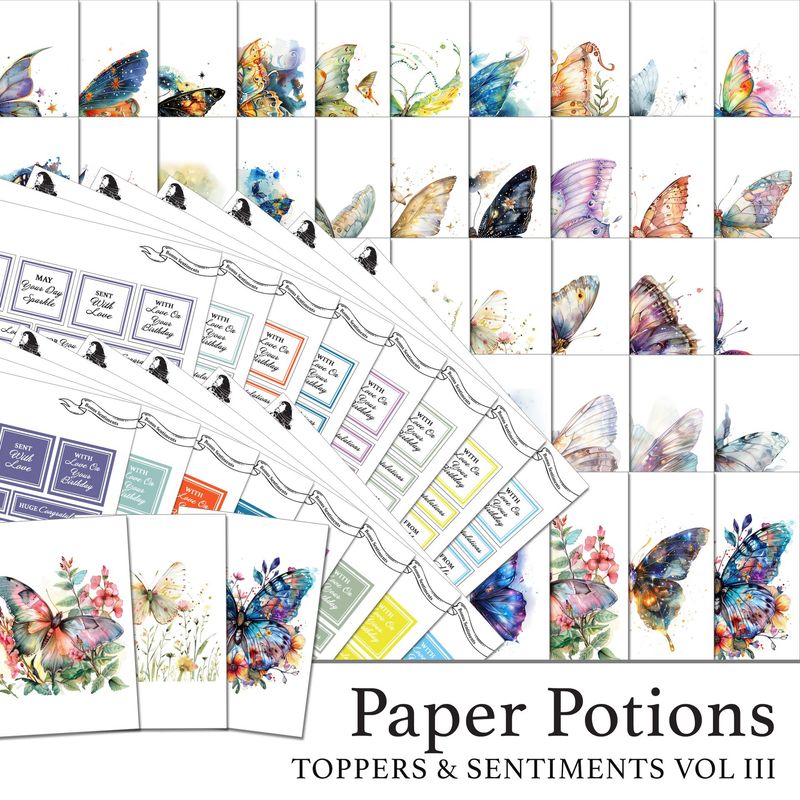 Paper Potions Toppers & Sentiments Vol III Digital Kit Paper Potions Toppers & Sentiments Vol III Digital Kit