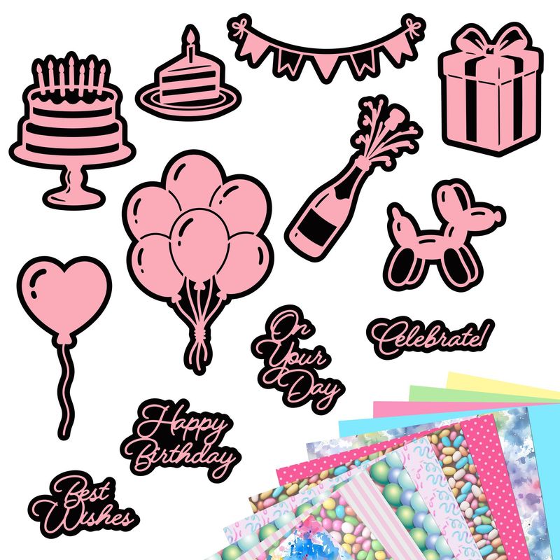 It's Your Birthday SVG Silhouettes - With BONUS Backgrounds It's Your Birthday SVG Silhouettes - With BONUS Backgrounds