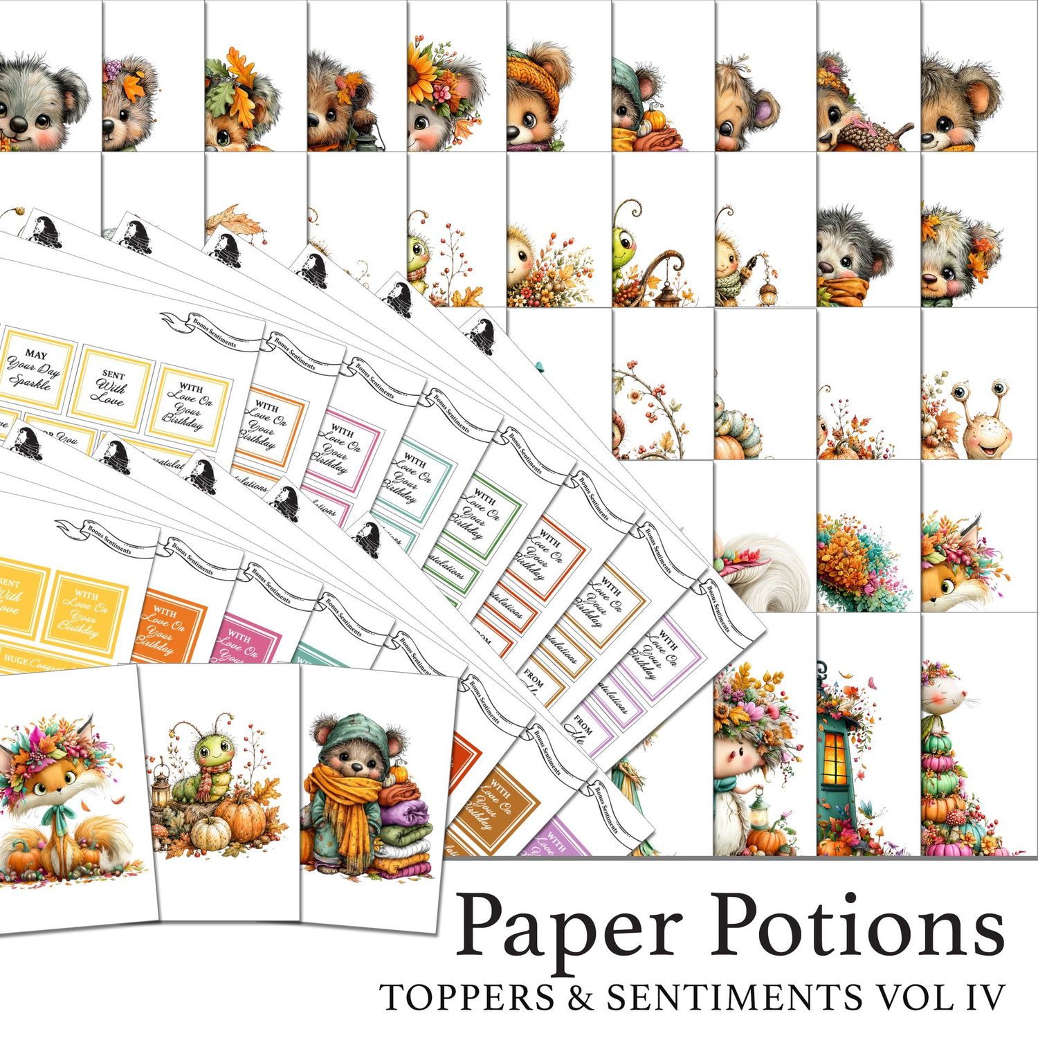 Paper Potions Toppers & Sentiments Vol IV Digital Kit Paper Potions Toppers & Sentiments Vol IV Digital Kit