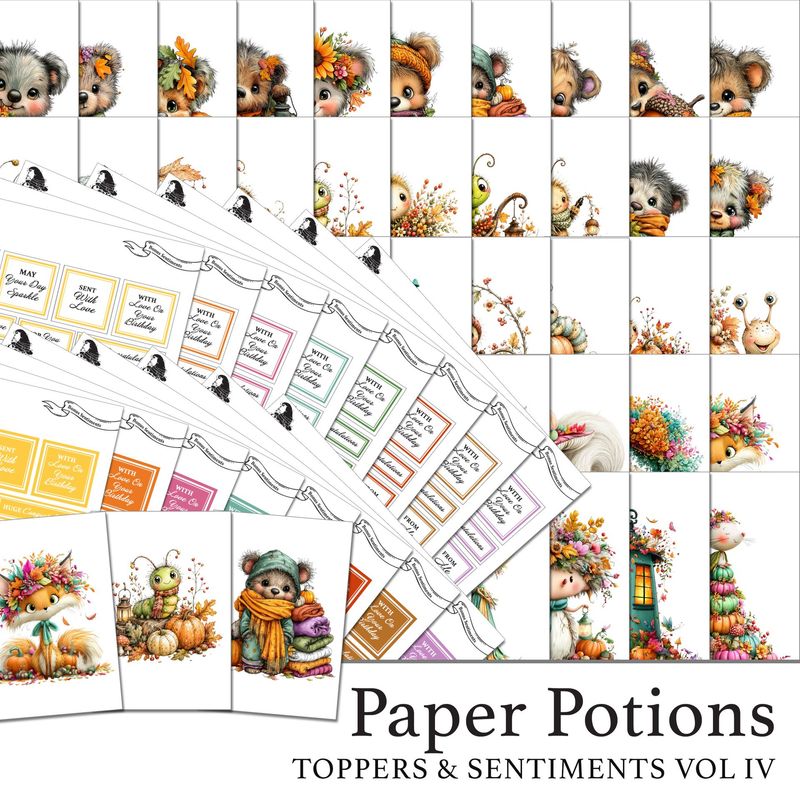 Paper Potions Toppers & Sentiments Vol IV Digital Kit