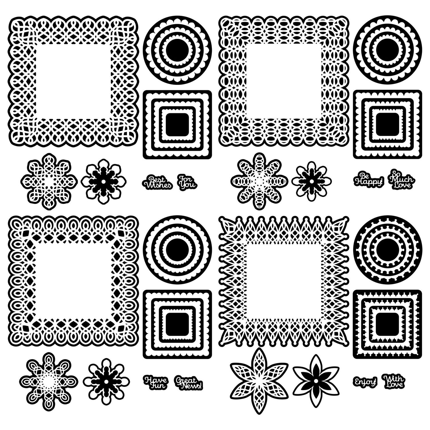 Entwined Doilies SVG Cutting Files