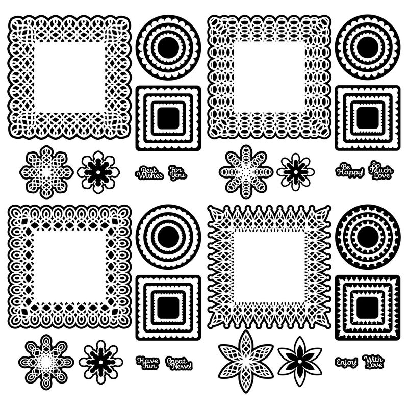 Entwined Doilies SVG Cutting Files